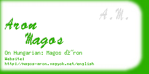 aron magos business card